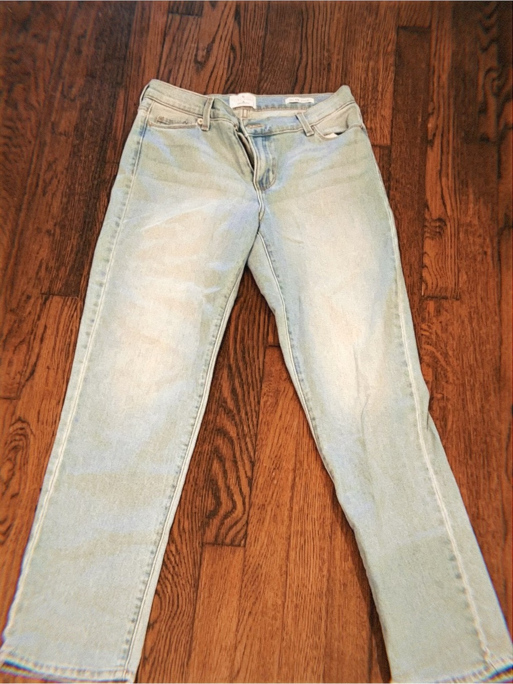 True Craft Light Blue Straight-Leg Women's Jeans